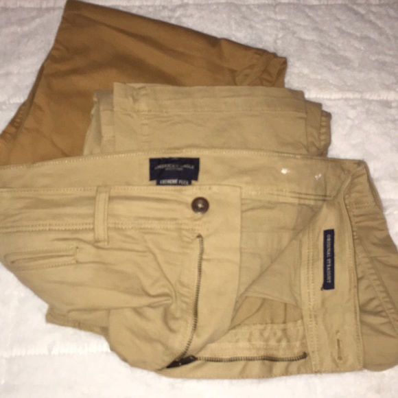 Two Pair AE Original Straight Khakis - Picture 3 of 5